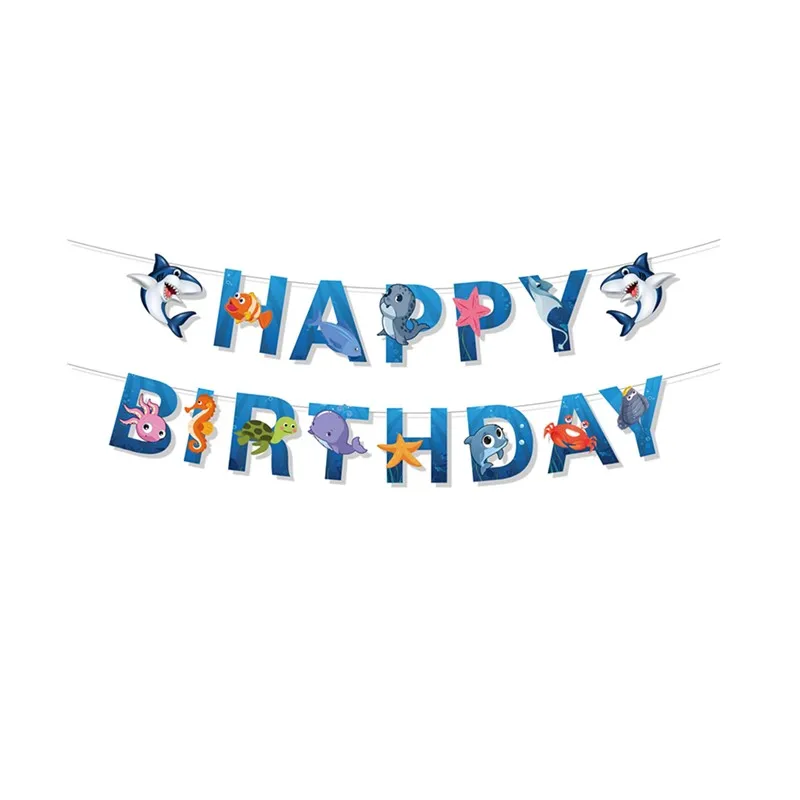 Детский душ для мальчиков синий Акула КИТ товары дня рождения Детские Большие