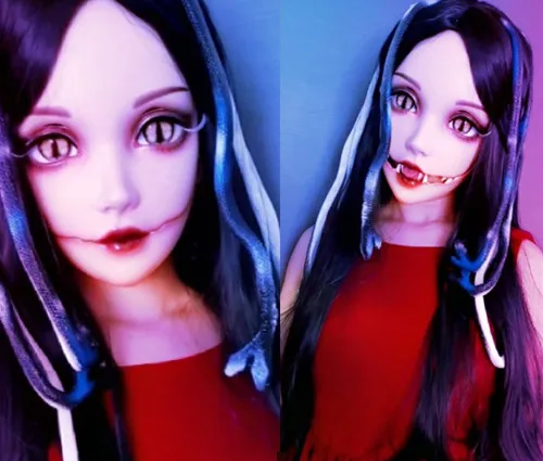 

(NEW-149) Female Snake Scary Realistic Silicone Masks Halloween Party BJD Baby Doll Crossdress Japan Kigurumi Mask Anime Cosplay