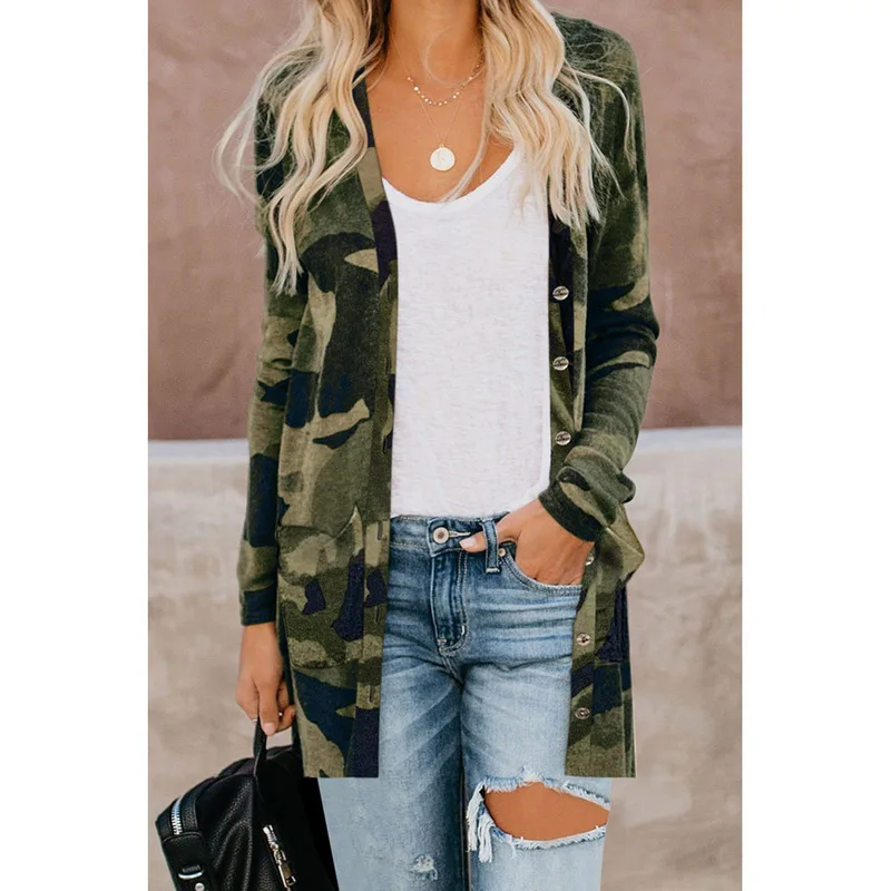 BHDD Зимний новый свитер женский кардиган с пуговицами большой куртка женская