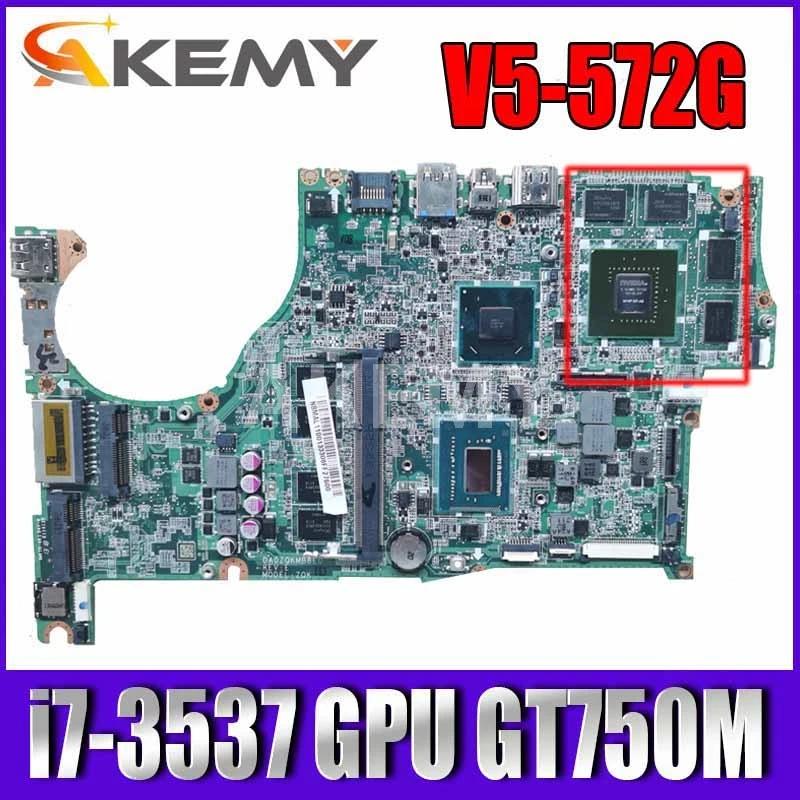 DA0ZQKMB8E0 для ACER V5 572G 572 472G 472 ноутбук материнская плата Процессор i7 3537U GPU GT750M 4 Гб