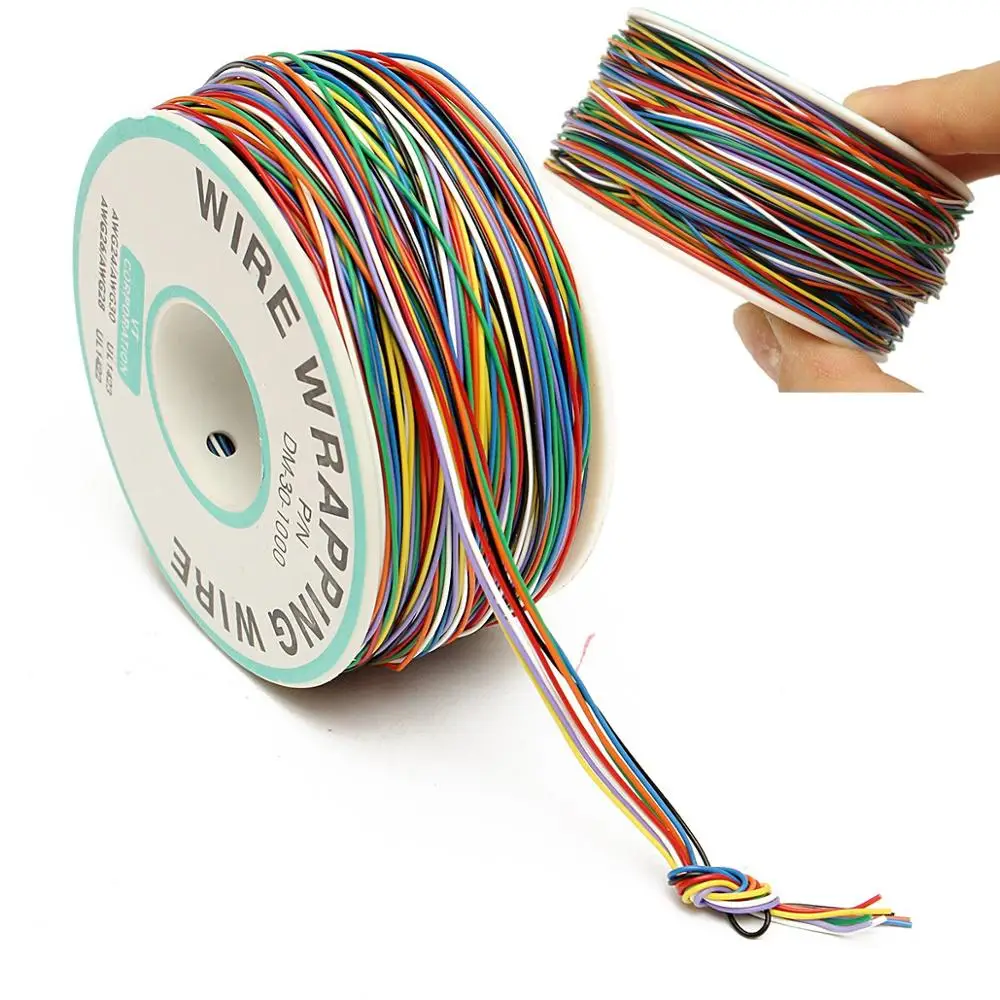 

250M 8-Wire Colored Insulated P/N B-30-1000 30AWG Wire Wrapping Cable Wrap Reel