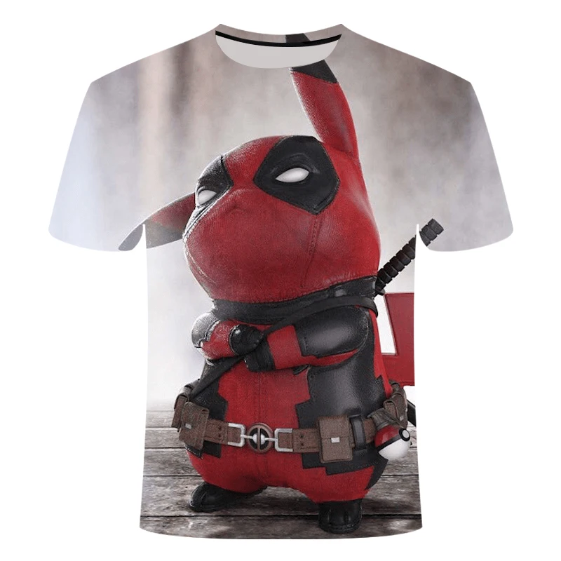 New 3D Movie Detective Pokemon Pikachu T-shirt For Boy/girl Tshirts Fashion Summer Casual Tees Anime Cute Cartoon Clothes