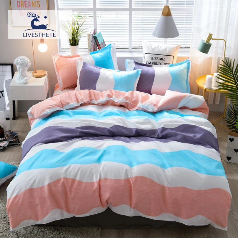 Liv Esthete Цвет Полосатый краткое мягкое постельное белье Декор пододеяльник