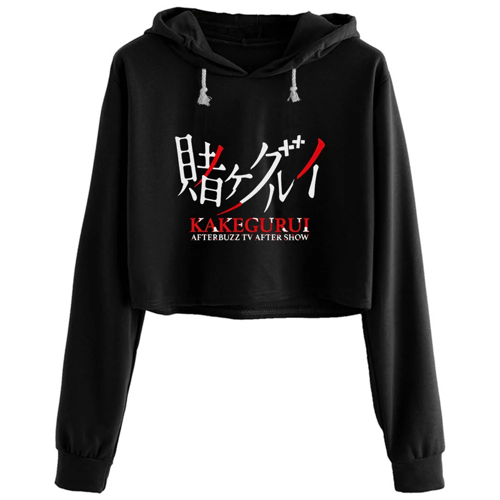 

Кроп-худи Kakegurui, Женский эстетичный Kpop корейский пуловер Y2k для девочек
