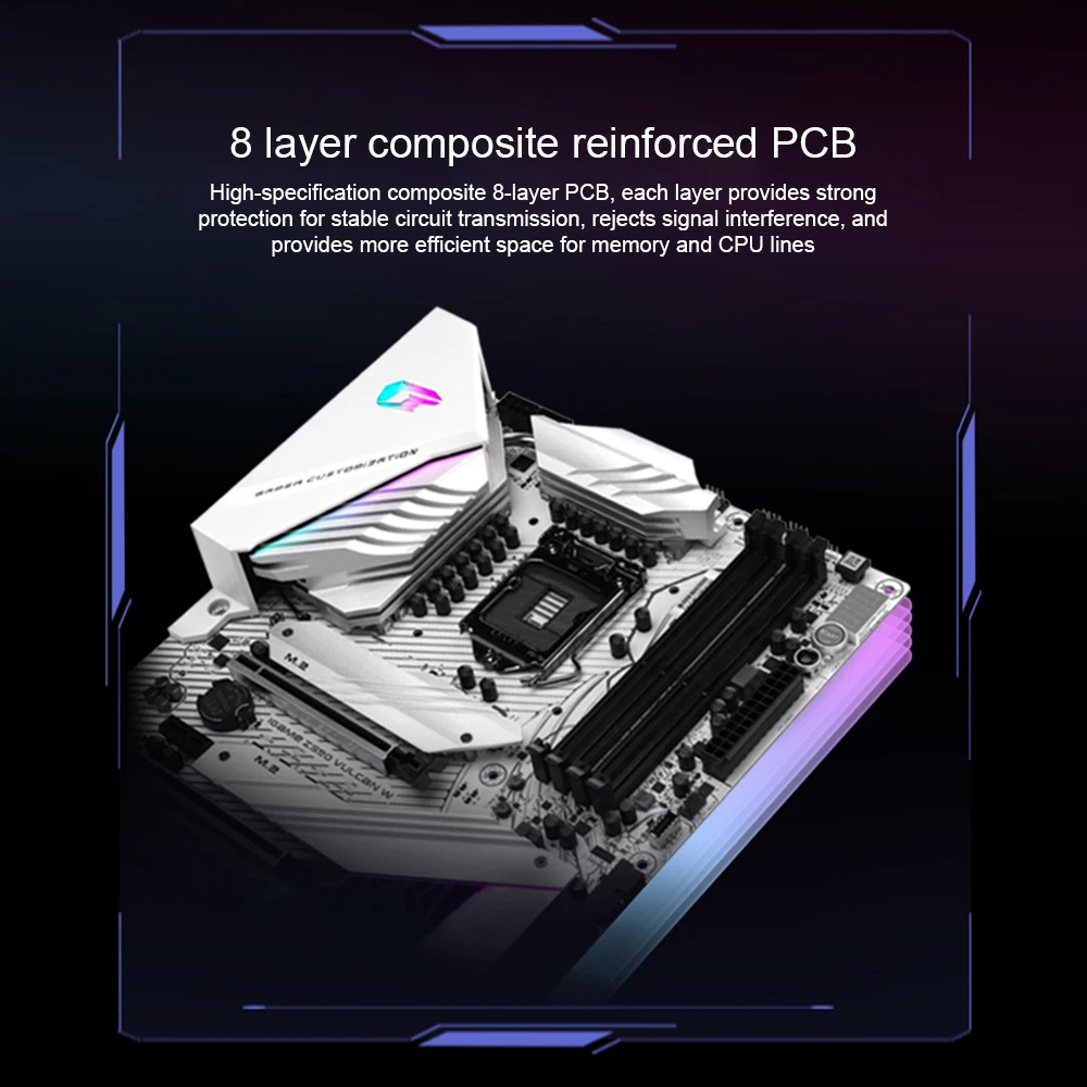 Günstig Bunte Motherboard IGame Z590 Vulcan W V20 M.2 SATA NVME SSD 128GB RGB Gaming Motherboard Für 11600K/11700K/11900K