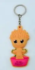 Фильм groot, ракета енот ПВХ cos брелок мини мультфильм милые коричневые цифры брелки для мужчин и девочек Детские llaveros брелки вечерние игрушки - Цвет: TLY-4