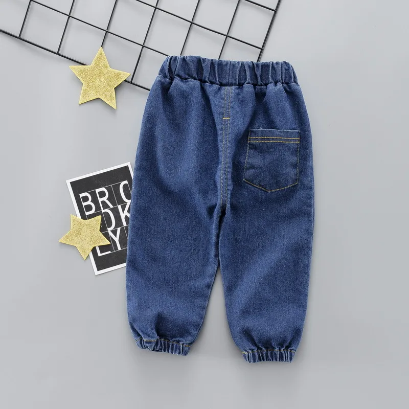 Модные Узкие прямые джинсы для мальчиков IENENS джинсовые брюки маленьких детские