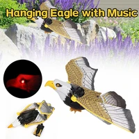 garden supplies hanging eagle realistic plastic eagle to protect the plants repel birds with music sound for home yard park farm