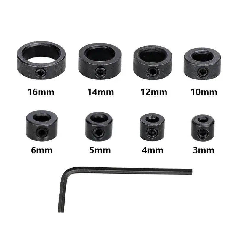 

Drill Bit Limit Positioning Ring Hex Wrench Woodworking Adjustment Drill Collar Screw Stop Bit Accessories Locator Depth Wo G1F7