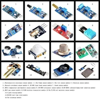 16pcslot sensor module board set kit for arduino starter diy kit raspberry pi 32 model b 16 rain temperature tracing sensor