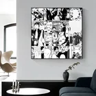 Haikyuu Hinata волейбол Белый Weeb черный и Otaku аниме Kageyama постер печать домашний декор настенная художественная рамка