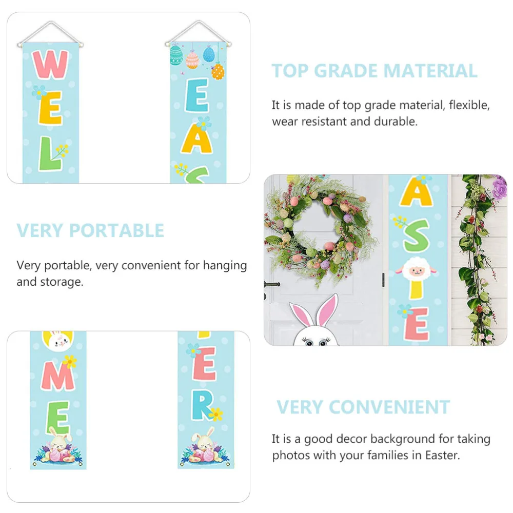 

1 Pair Easter Party Door Banner Pendant Door Banner Decorative Door Banner