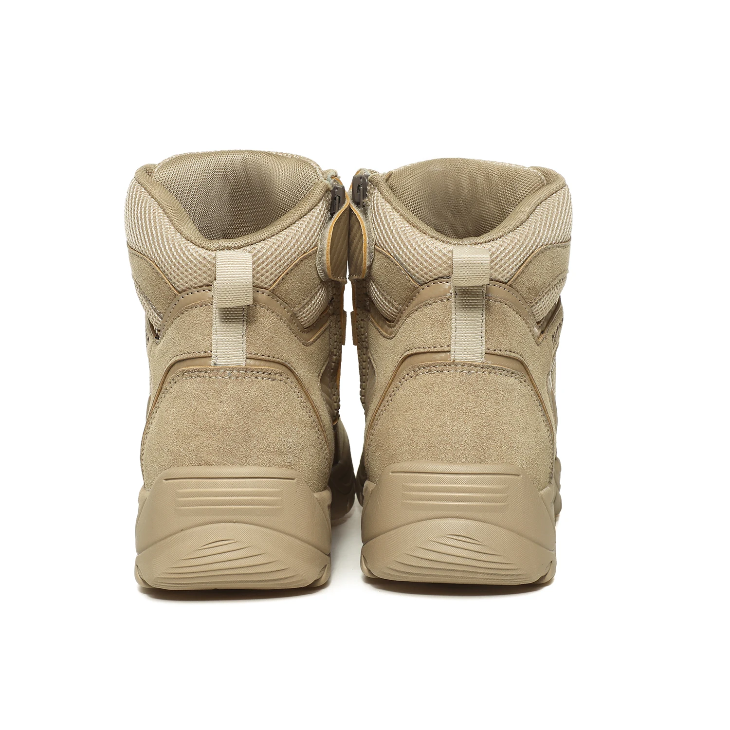 Men's Tactical Boots 6 Inches Lightweight Military Shoes With Zipper Durable Combat Suede Leather Army Jungle Hiking Desert Boot