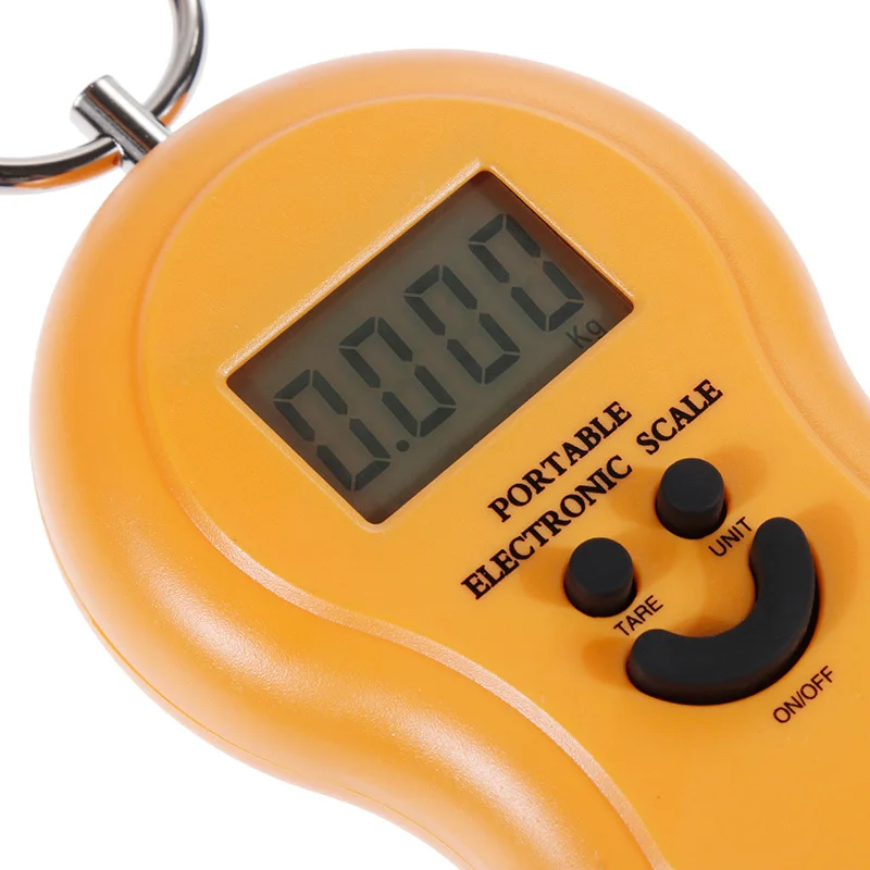 Цифровые портативные мини весы с крючком 50 кг для рыбалки путешествий мелкой еды
