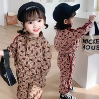 2021 autumn baby girls clothes tracksuit toddler girls children clothing jackettrousers 2pcs clothing suit kids set 1 8year