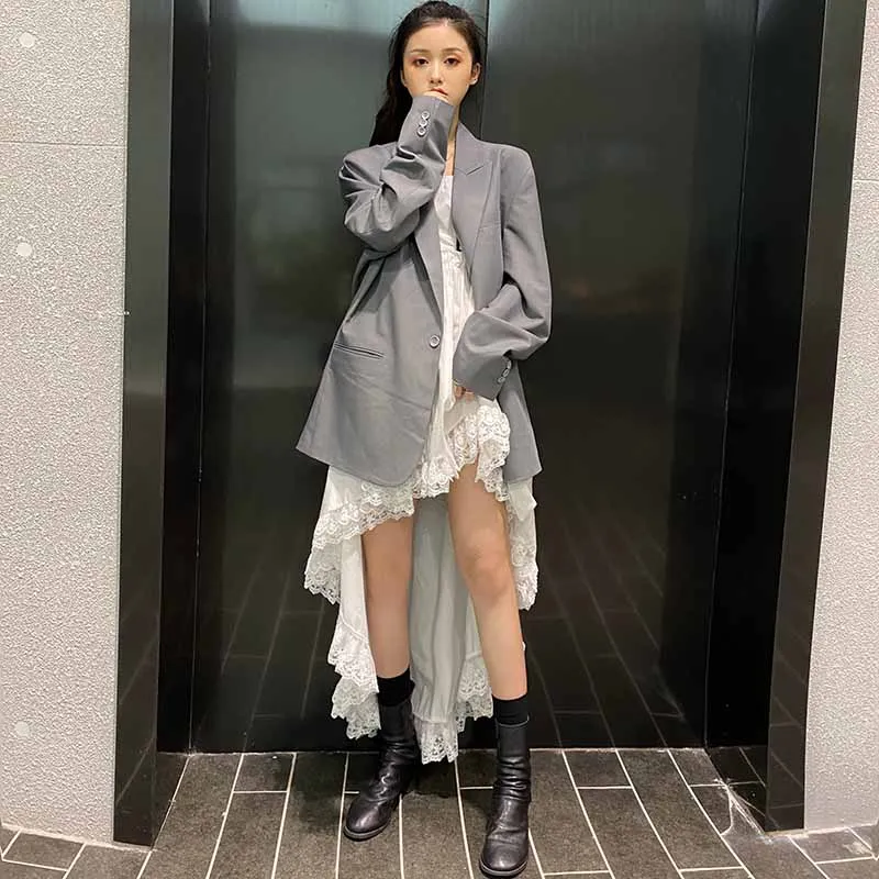 Lrregular ТРАПЕЦИЕВИДНОЕ женское платье 2021 новый летний комплект из футболки с