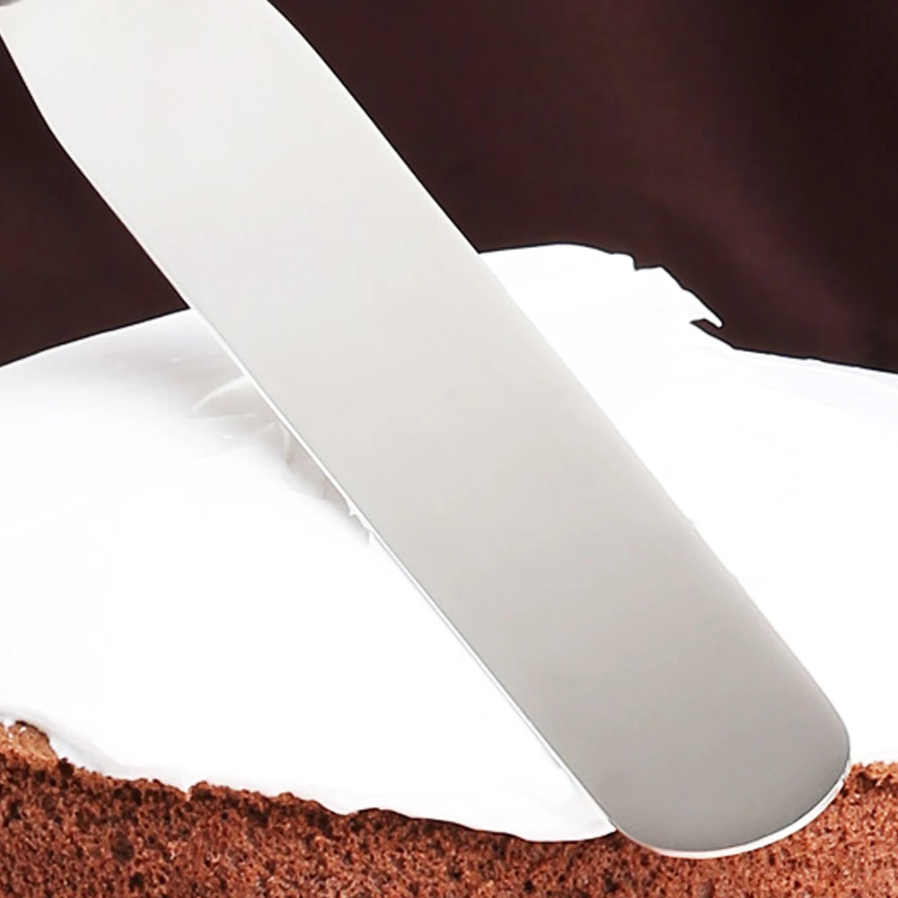 Шпатель для торта из нержавеющей стали с деревянной ручкой 6/8/10