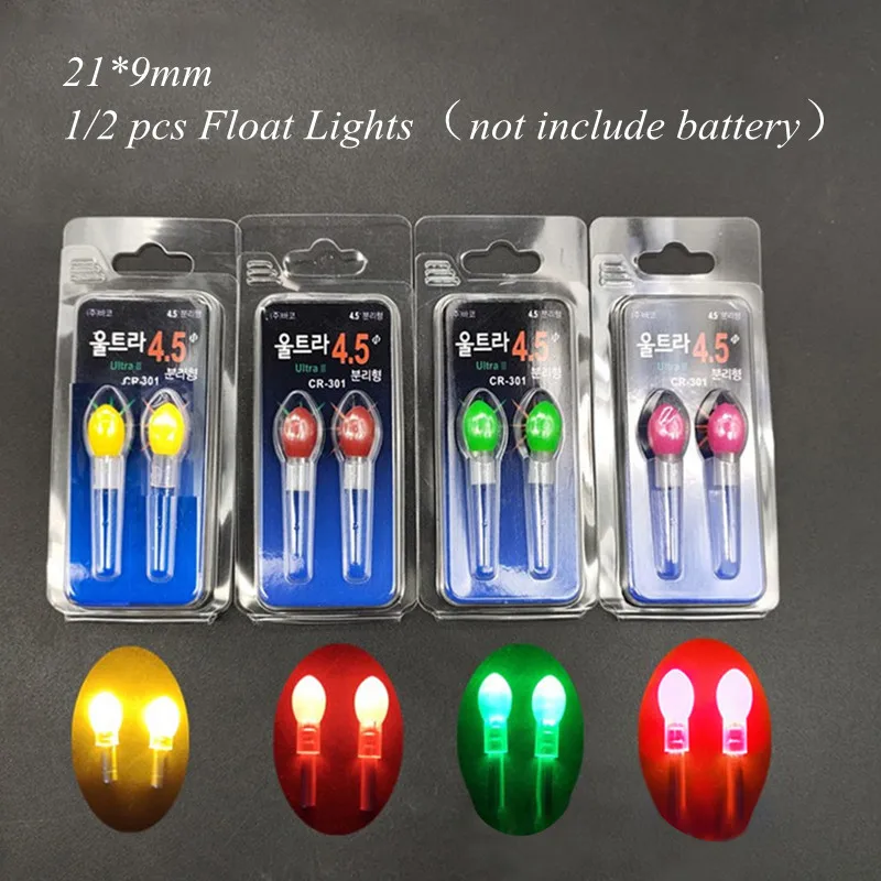

1/2PCS LED Electric Float Light Fishing Night Fishing Luminous Float Battery Operated LED Float For Dark Water Fishing Float