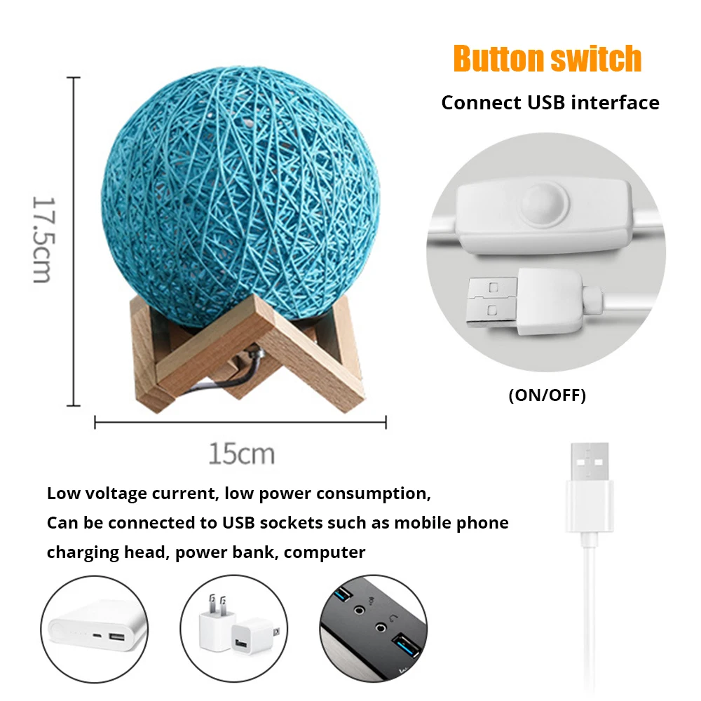 Креативный светодиодный ночник USB настольная лампа украшение для спальни фонарь