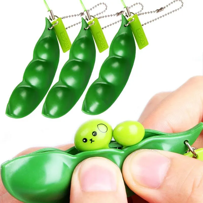 

1PCS Soybean Squeeze Toys Mini Change Color Squishy Cute Antistress Ball Rising Abreact Soft Stress Funny Gift Toy