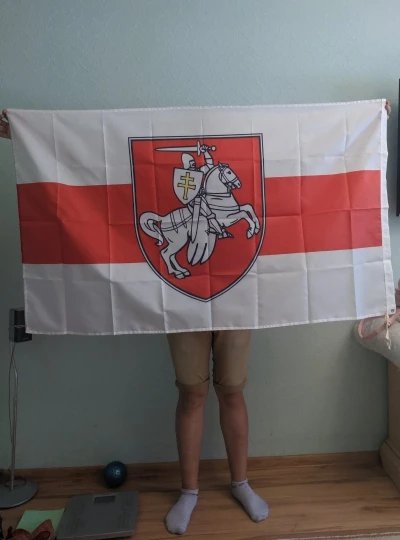 Флаг белого рыцаря пагонии, 150x90 см, 60x90 см, флаг белого рыцаря пагонии, 150x90 см, 60x90 см
