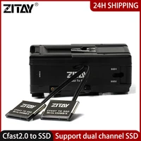 zitay cfast to ssd adapter dual cfast 2 0 memory card 4tb to 2 5 sata3 ssd converter for blackmagic ursa mini 4k 4 6k broadcast