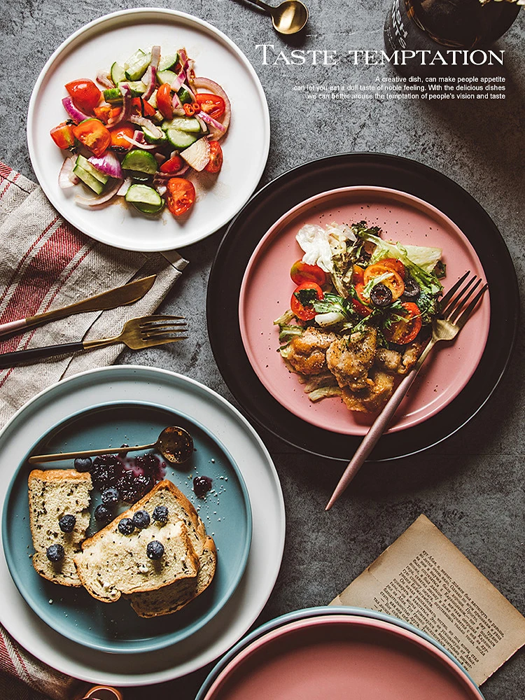 Матовая керамическая тарелка для фотосъемки Блюдо Поднос фотография фоновая