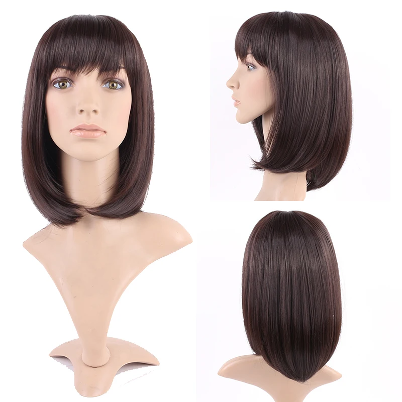 BENEHAIR прямые волосы парики женские синтетические с челкой Боб Прическа косплей