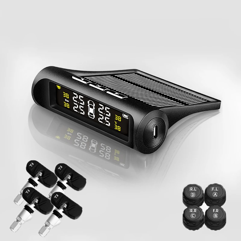 Система охранной сигнализации с солнечной батареей TPMS цифровой ЖК дисплей