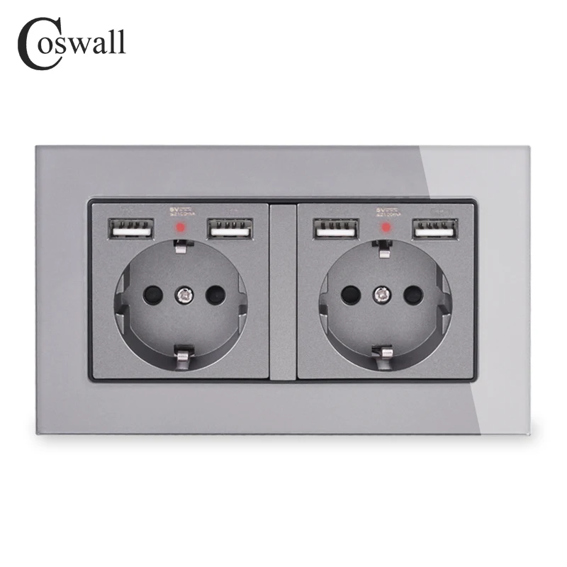 COSWALL бренд 2 Gang Россия Испания телефон с 4 USB портами для зарядки скрытый мягкий