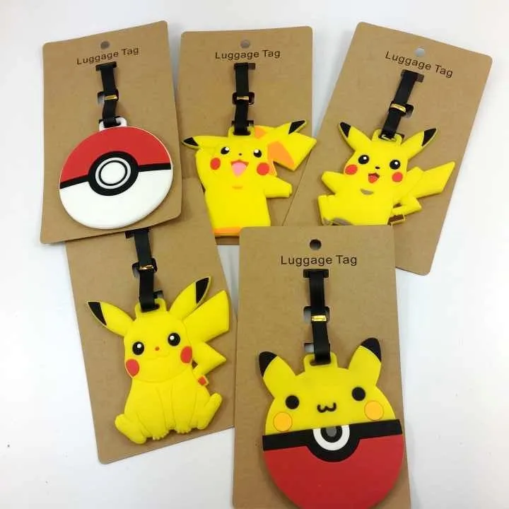 Бирки для багажа Пикачу экшн-фигурки игрушки Eevee Raichu Charizard Mewtwo Pokemons чемодан