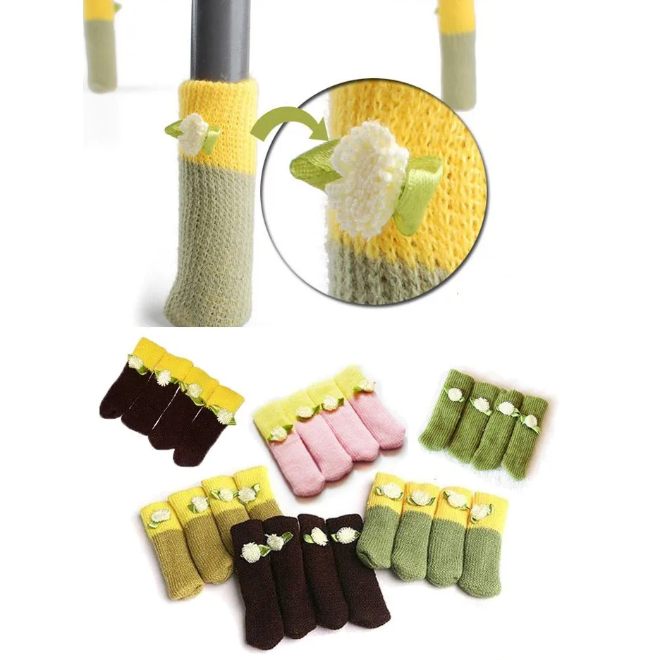 16 шт. милый вязаный мебельный коврик для ног стула носки подушки покрытие стола