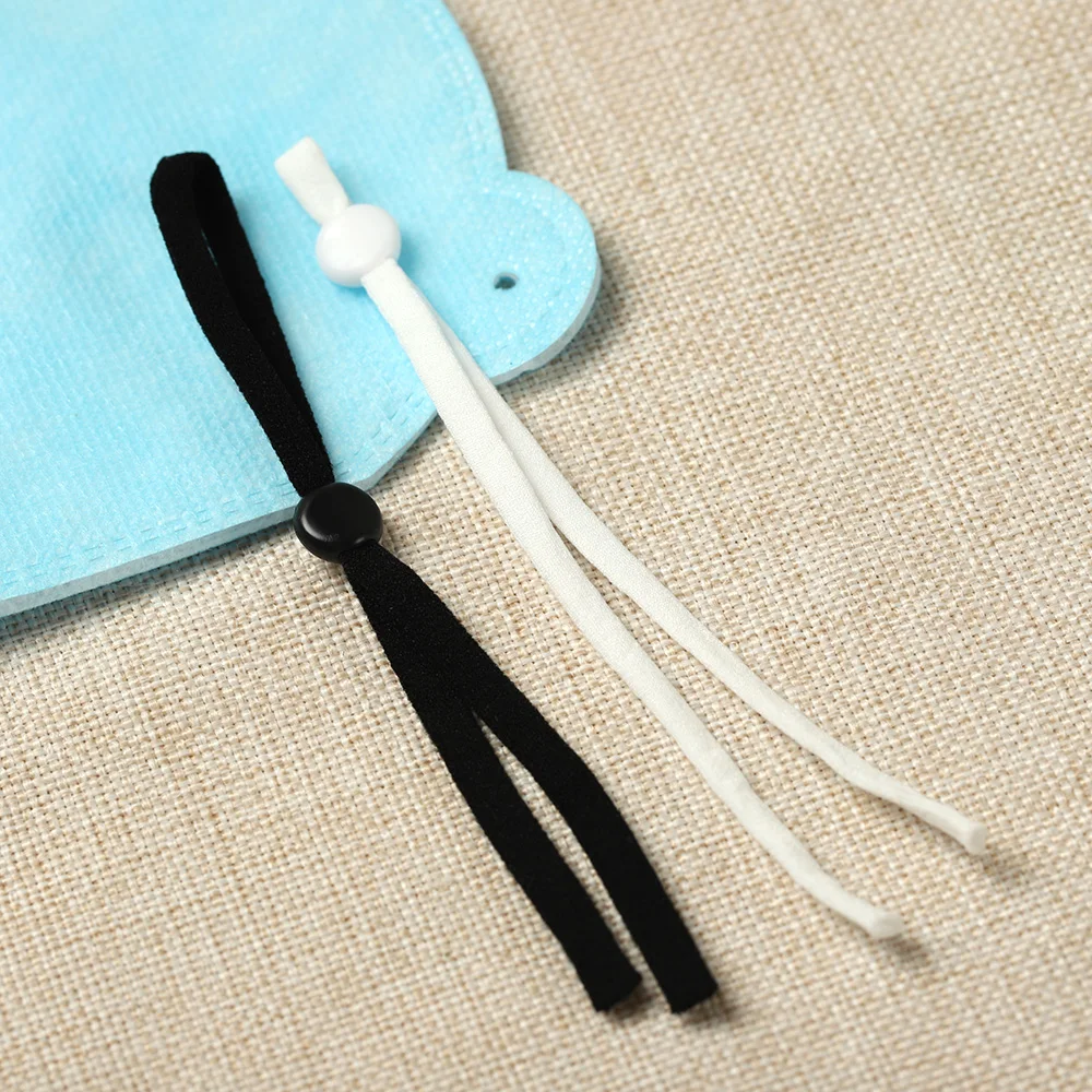 

100 Pieces Adjustable Elastic Buckle Band Cord Stretch String For DIY Mouth Mask Accessory Wholesale