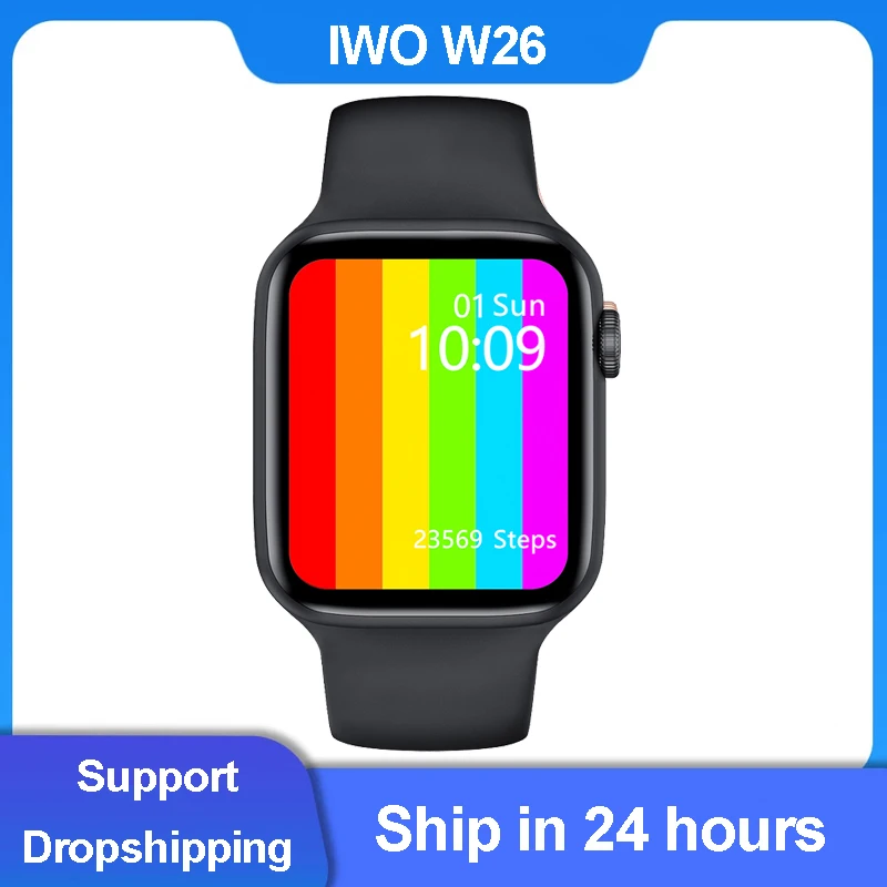 Promo 10 PCS IWO W26 Smart Watch 2020 Series 6 Women Smartwatch Bluetooth Call ECG Heart Rate Temperature PK IWO 12 13 Pro W56 W66