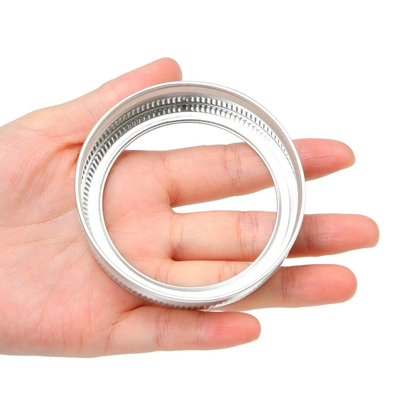 

24Pcs Regular Mouth Mason Jar Bands for Mason Jar Wide Mouth, Split-Type Lids Leak Proof and Secure Canning Jar Caps