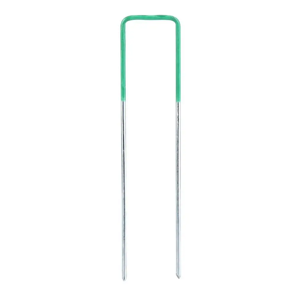 100 шт садовый оцинкованный Сталь ворс U-образный гвозди из искусственного дерна