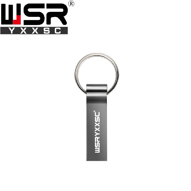 gray Брелок металлический usb 2,0 флеш-накопитель 32 Гб 64 Гб 128 ГБ высокоскоростной флеш-накопитель 4 ГБ 8 ГБ 16 ГБ реальная емкость Водонепроницаемая портативная usb-флешка - Цвет: gray