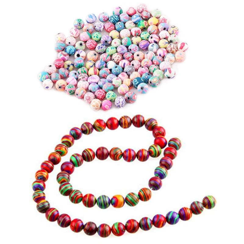 

101 шт., бирюзовые керамические бусины, 8 мм, 100 шт., 10 мм