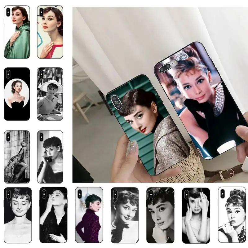 

Audrey Hepburn Phone Case For iPhone 11 8 7 6 6S Plus 7 plus 8 plus X XS MAX 5 5S XR 12 11 Pro max se 2020 Funda Cover