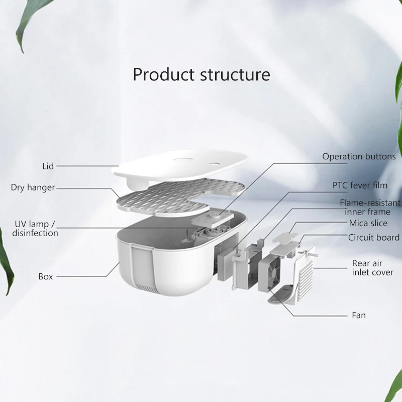 

Portable Underwear Sterilization Machine Household Travel Clothes Disinfection Storage Dryer Box PUO88