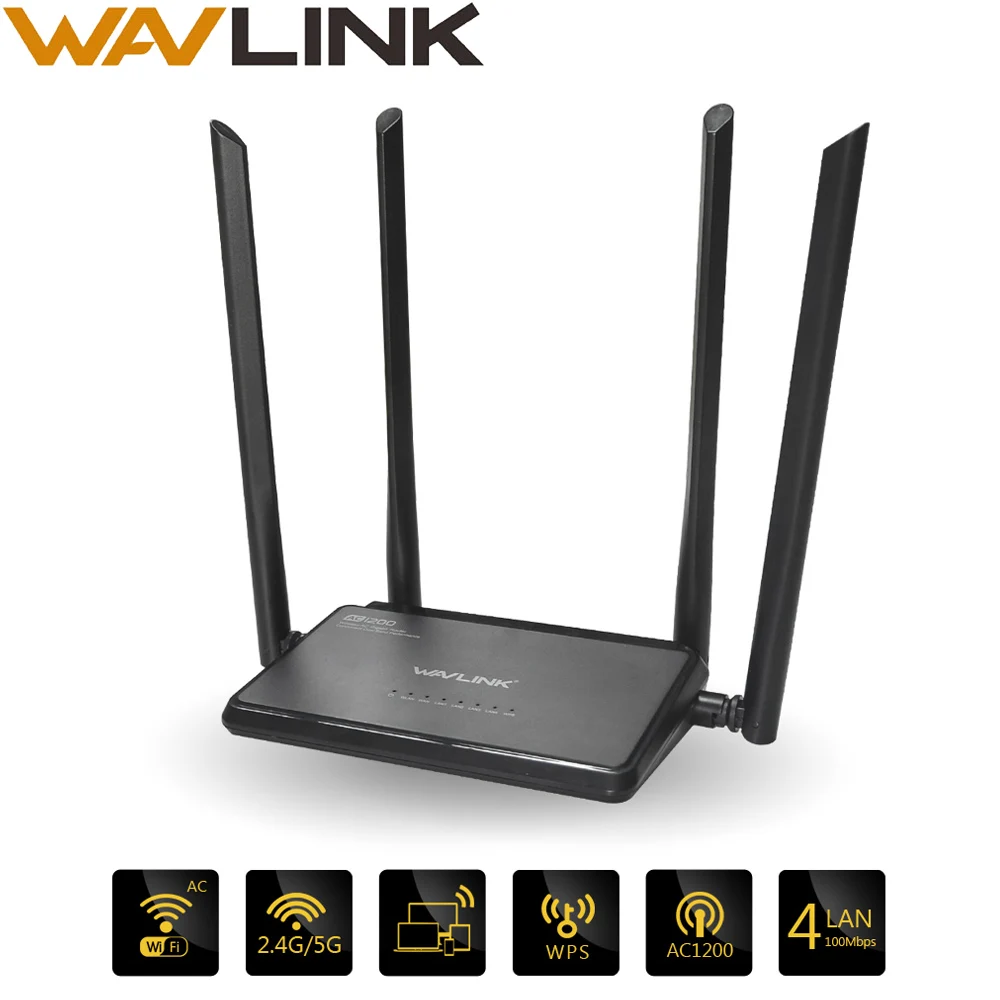 Wavlink 1200Mbs wifi повторитель/маршрутизатор/AP двухдиапазонный AC1200 Wi-Fi маршрутизатор расширитель диапазона wifi усилитель 2,4G/5 ГГц внешние антенны