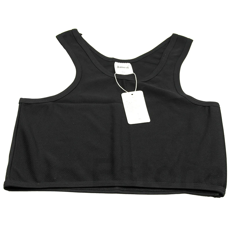New Breathable Buckle Short Chest Breast Binder Tran Vest Casual Shapers Tops Black and White Corset Tee | Женская одежда