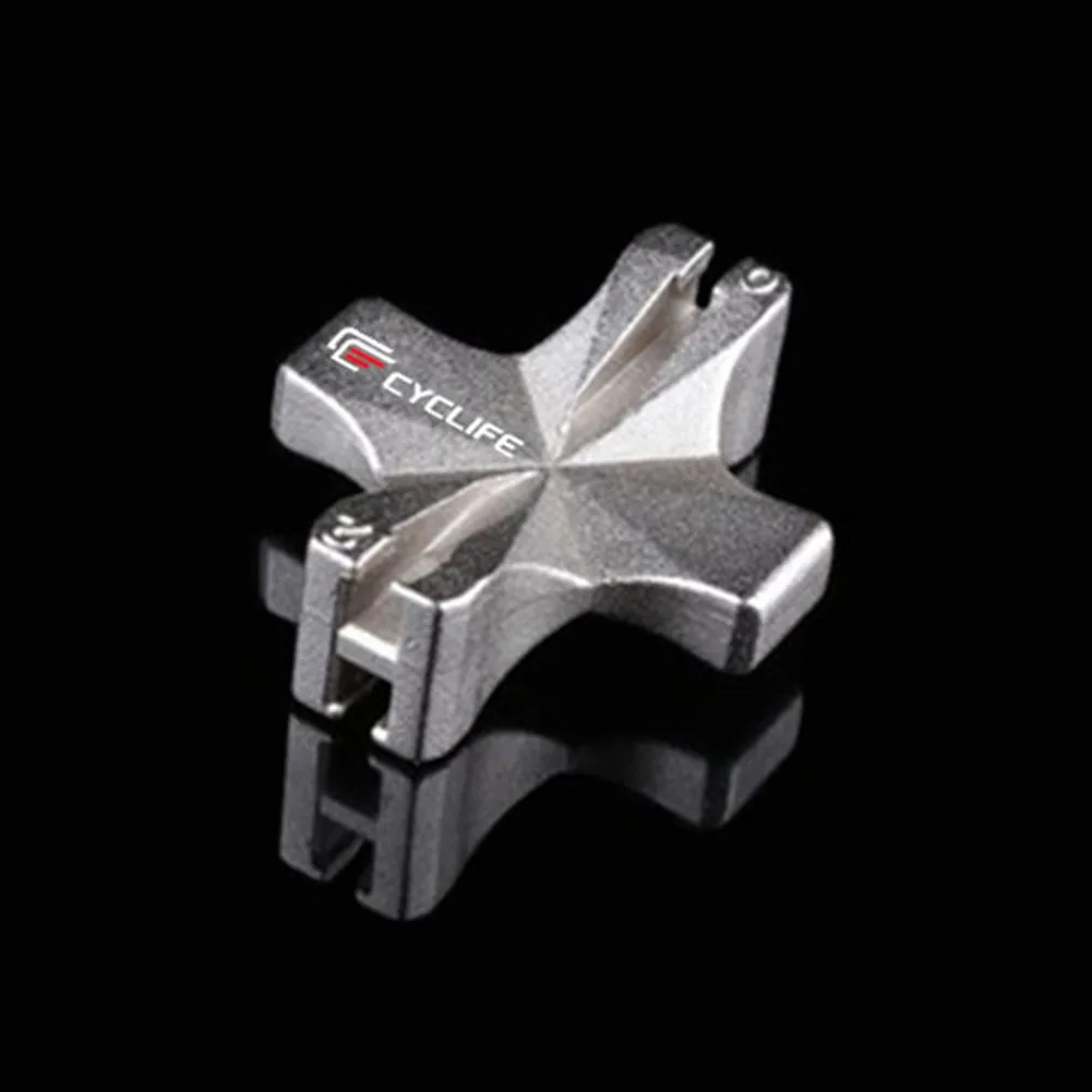 Миниатюрный велосипедный спицевой ключ стальной колесный обод 4-ходовой гаечный