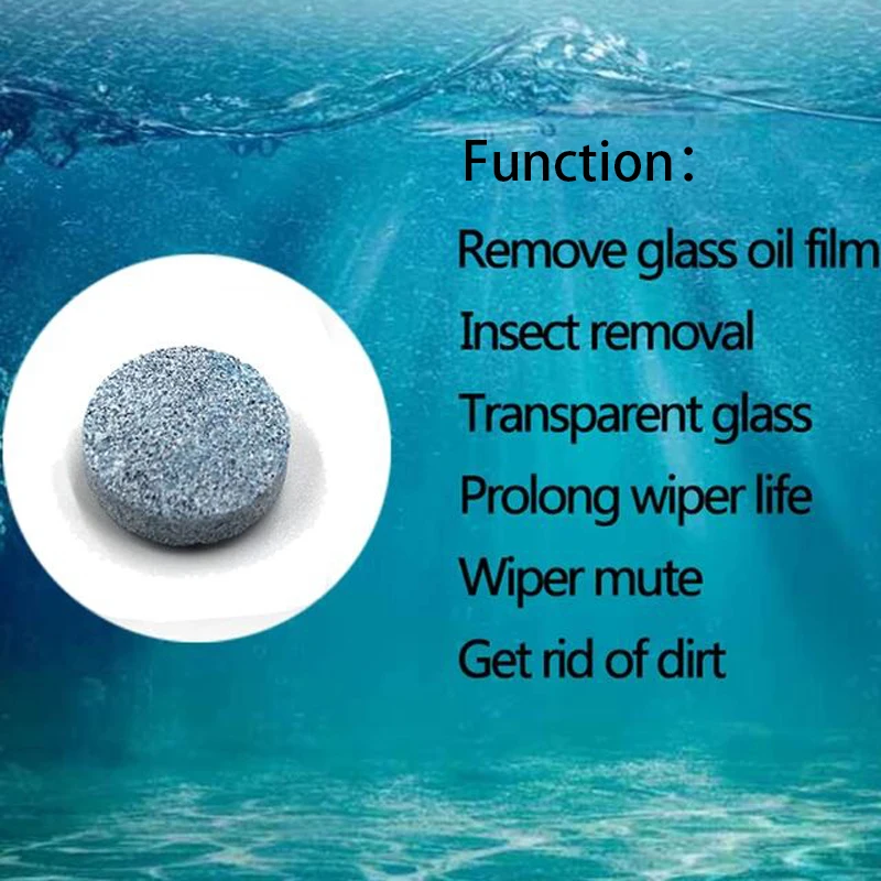 

6PCS/Plate = 4L Water Wiper Blade Car Window Washer Tablet Liplsating Windshield Accessories Concentrated Effervescent Tablets