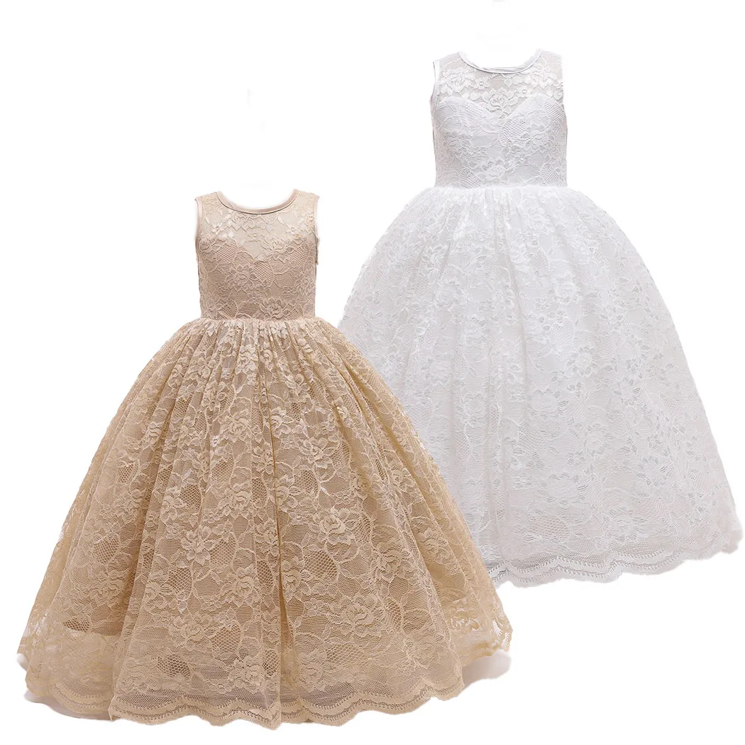 

Embroidery Lace Princess Dress for Baby Girls Elegant Wedding Christening Gown Winter Party Christmas Halloween Kids Dresses