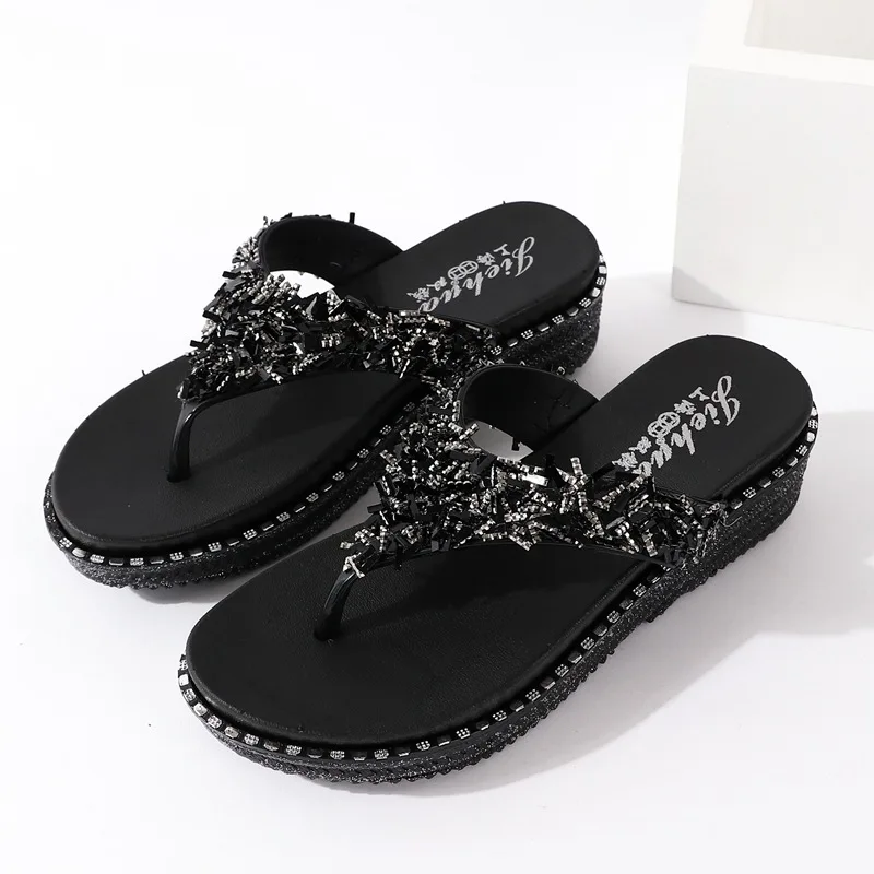 Шлепанцы женские на толстой подошве в Корейском стиле |