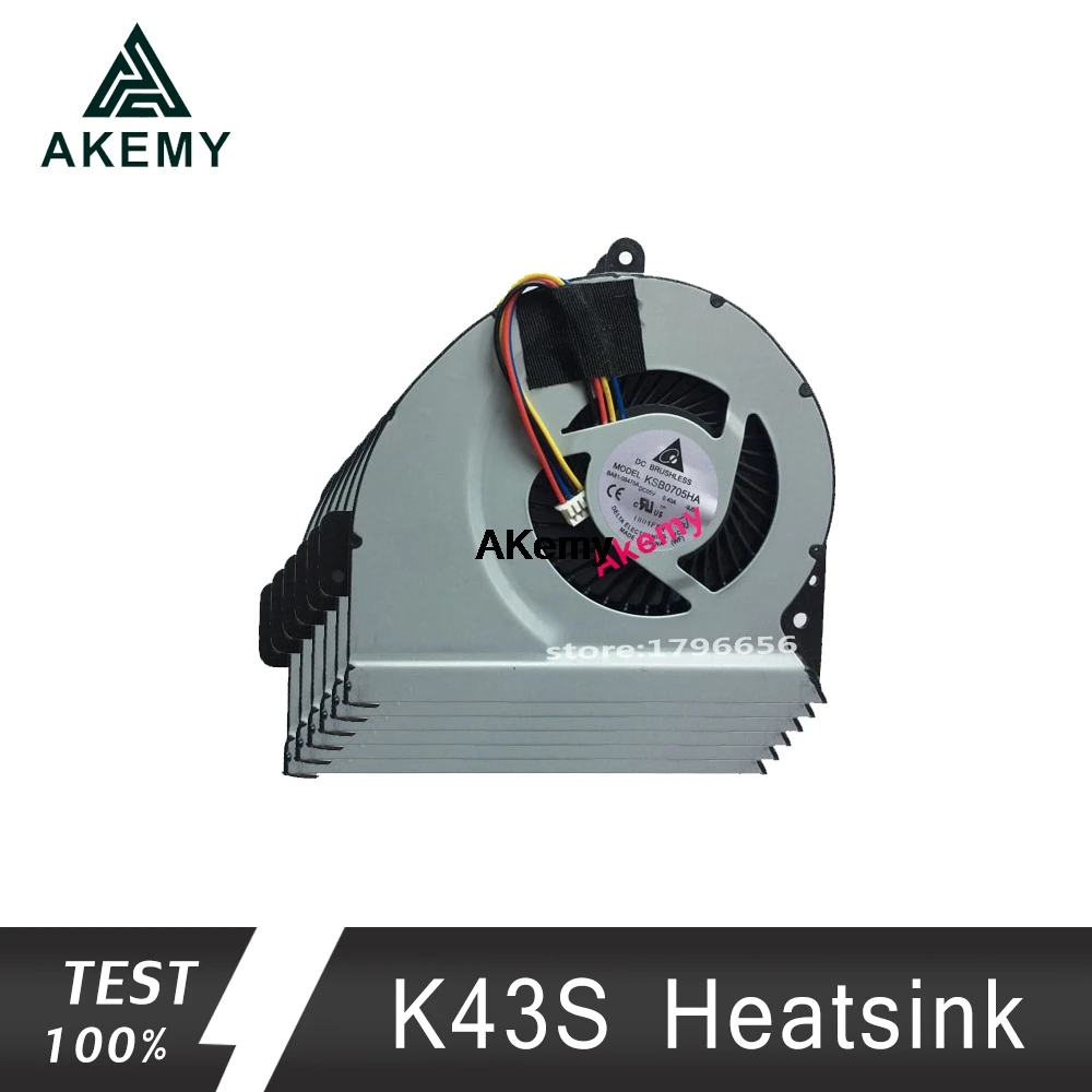 Akemy Новый охлаждающий вентилятор для процессора For Asus X54H A54L A43 X53S K53S A53S K53SJ P53SJ K43X K43E