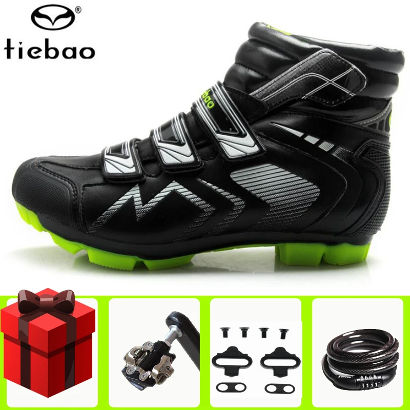 add all TIEBAO Winter Cycling Shoes men spd pedals sapatilha ciclismo mtb Women Men Racing Bicycle Bike Shoes Self-Locking breathable - Цвет: add all