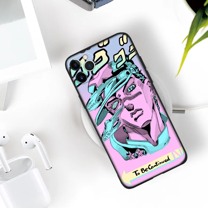 jotaro kujo jojo anime for iphone se 6 6s 7 8 plus x xr xs 11 pro max soft silicone phone case cover shell free global shipping