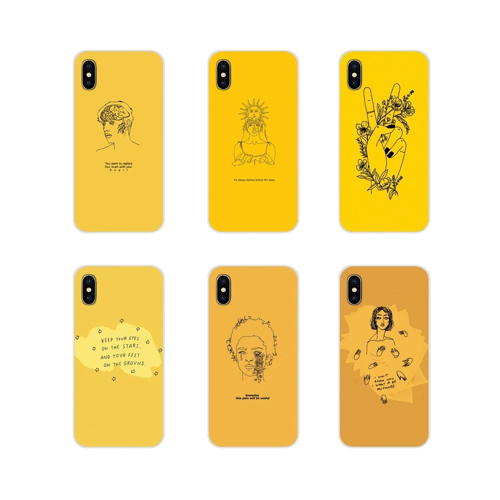 Прозрачный мягкий чехол желтого цвета для Samsung Galaxy A3 A5 A7 A9 A8 Star A6 Plus 2018 2015 2016